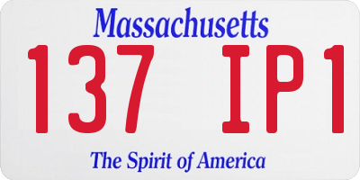 MA license plate 137IP1