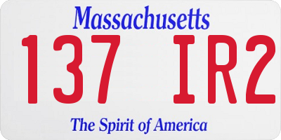 MA license plate 137IR2