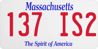 MA license plate 137IS2