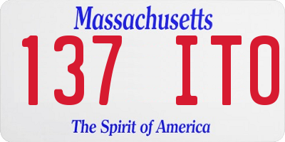 MA license plate 137IT0
