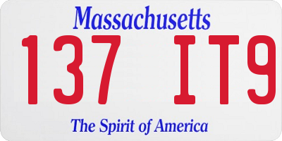 MA license plate 137IT9