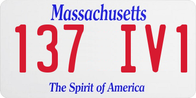 MA license plate 137IV1