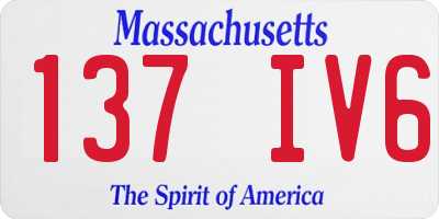 MA license plate 137IV6