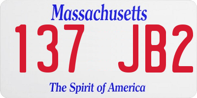 MA license plate 137JB2