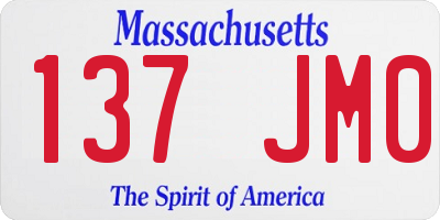 MA license plate 137JM0