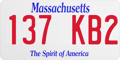 MA license plate 137KB2