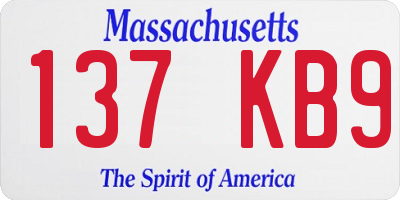 MA license plate 137KB9