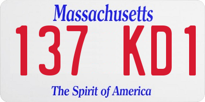 MA license plate 137KD1