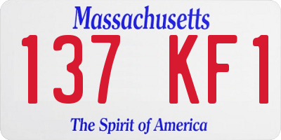 MA license plate 137KF1