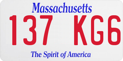 MA license plate 137KG6
