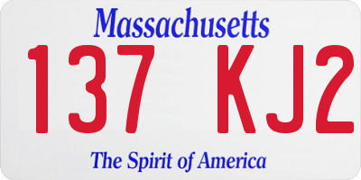 MA license plate 137KJ2