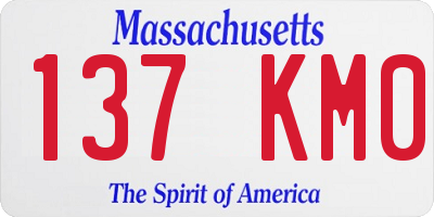 MA license plate 137KM0