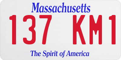 MA license plate 137KM1