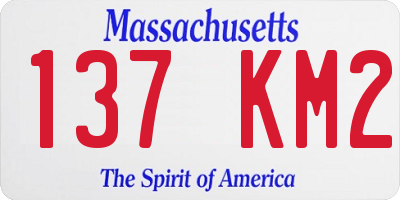 MA license plate 137KM2