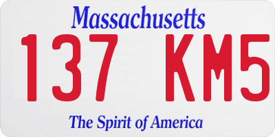 MA license plate 137KM5