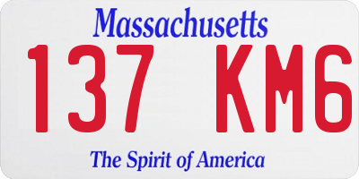 MA license plate 137KM6