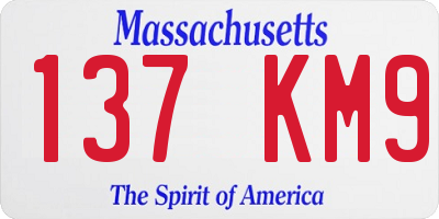 MA license plate 137KM9