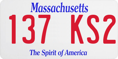 MA license plate 137KS2