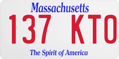 MA license plate 137KT0