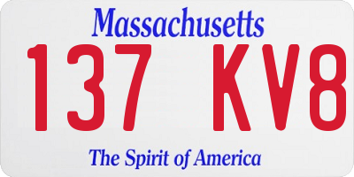 MA license plate 137KV8