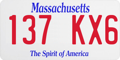MA license plate 137KX6