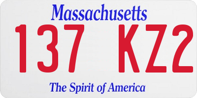 MA license plate 137KZ2