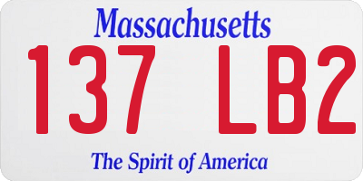 MA license plate 137LB2