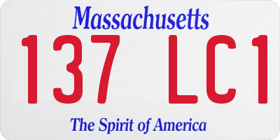 MA license plate 137LC1