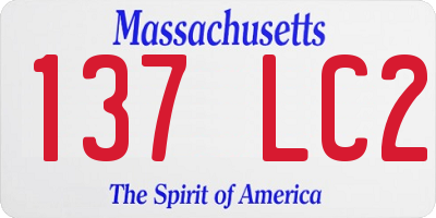 MA license plate 137LC2