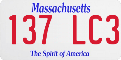 MA license plate 137LC3
