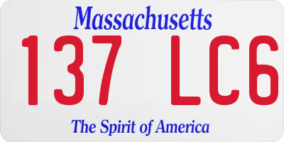 MA license plate 137LC6