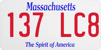 MA license plate 137LC8