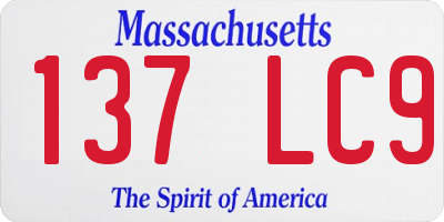 MA license plate 137LC9
