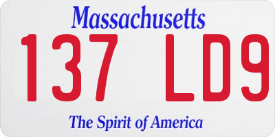 MA license plate 137LD9