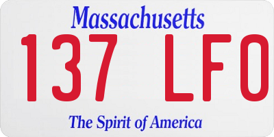 MA license plate 137LF0