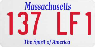 MA license plate 137LF1