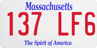 MA license plate 137LF6