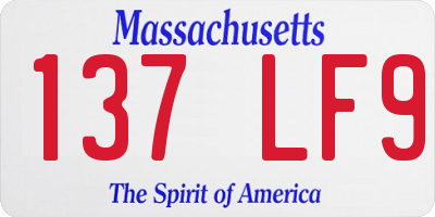 MA license plate 137LF9