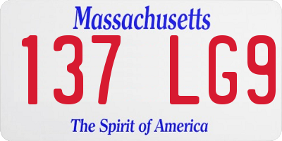 MA license plate 137LG9