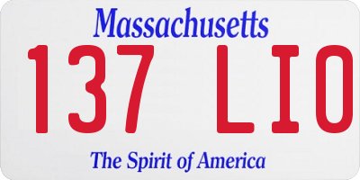 MA license plate 137LI0