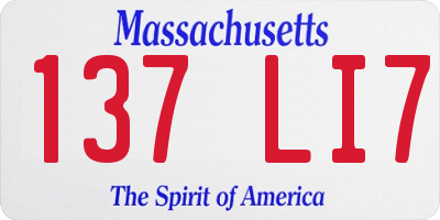 MA license plate 137LI7