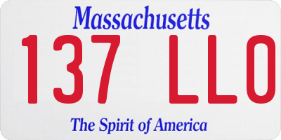 MA license plate 137LL0