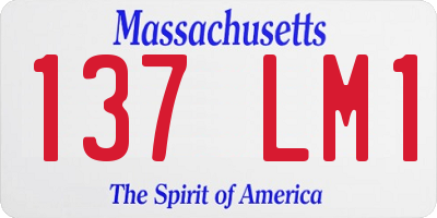 MA license plate 137LM1