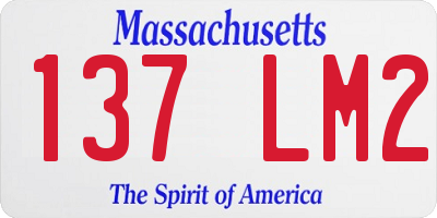 MA license plate 137LM2