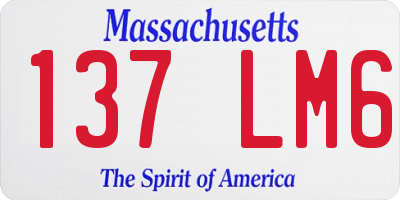 MA license plate 137LM6