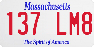 MA license plate 137LM8