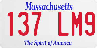 MA license plate 137LM9