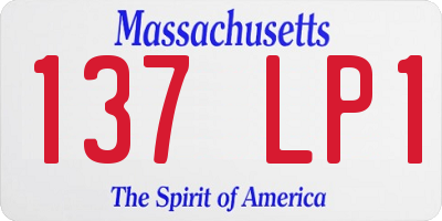 MA license plate 137LP1