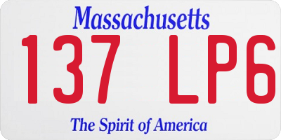 MA license plate 137LP6