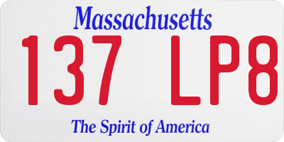MA license plate 137LP8